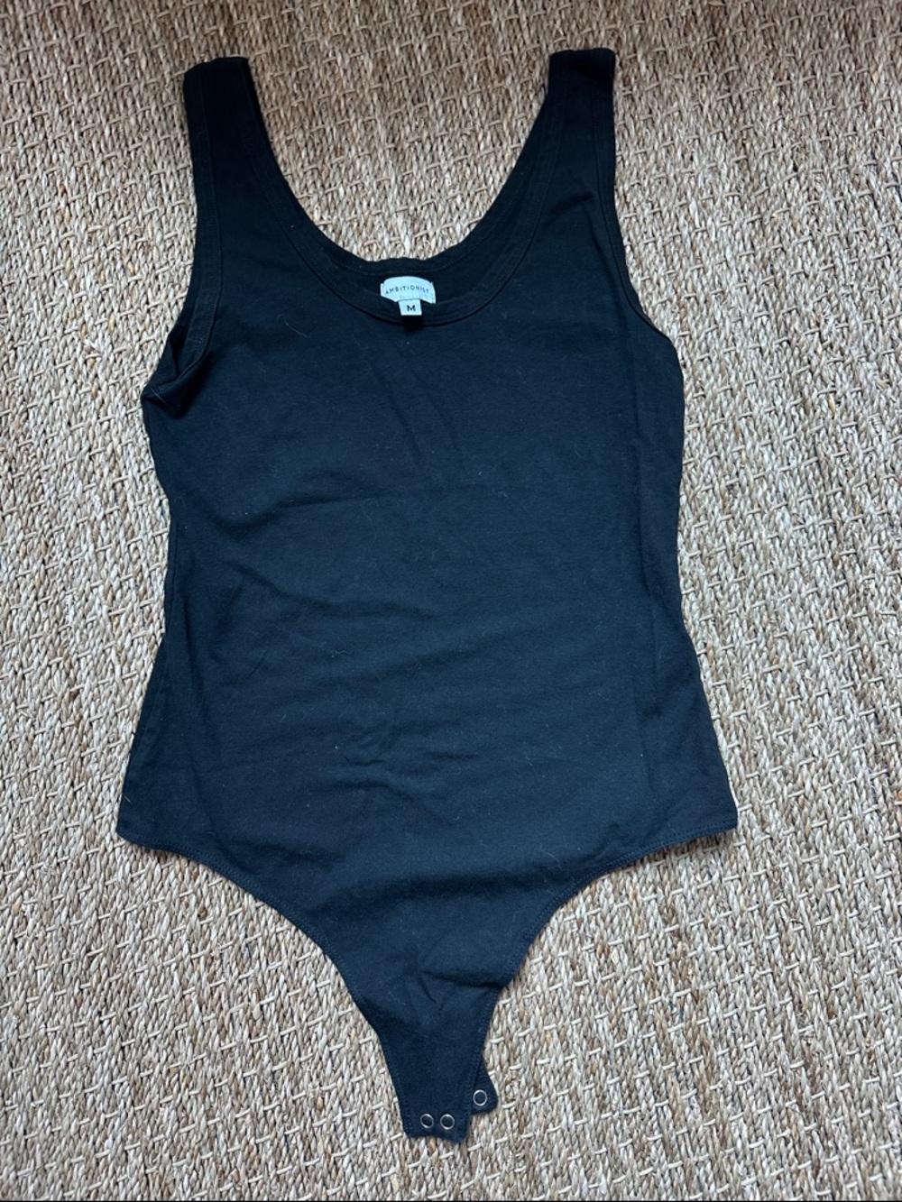 Everyday Black Scoop Neck Bodysuit - Women's